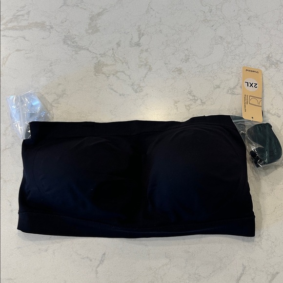 Truekind®️ Convertible Strapless Bandeau Bra Black 2XL - Picture 8 of 8